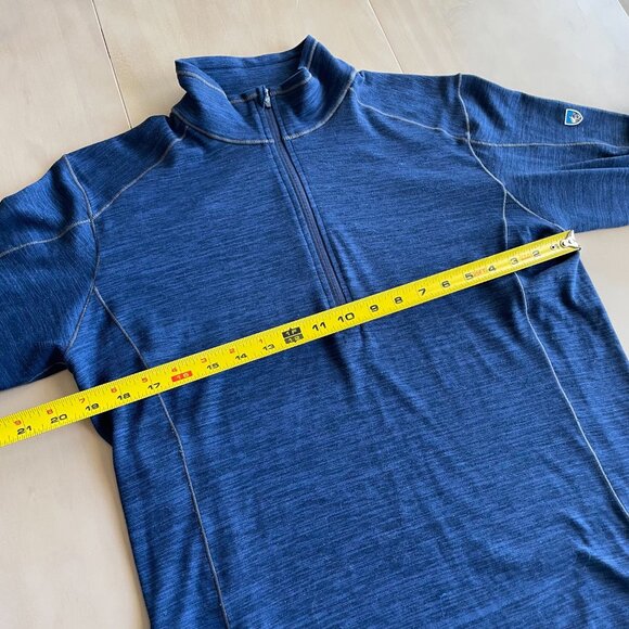Kuhl Men's Alloy 1/4 Zip Long Sleeve Knit Pullover, Blue - Size Medium - Picture 8 of 13